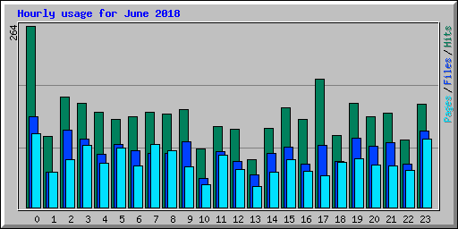 Hourly usage for June 2018